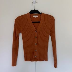 Pumpkin-colored Cardigan